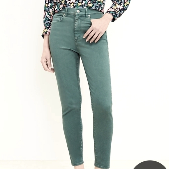 Loft modern skinny dark green jeans - Picture 1 of 6